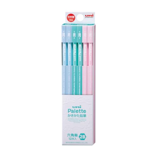 Mitsubishi Pencil Uni Palette Graphite Pencils 12-Pack Hexagonal Barrel
