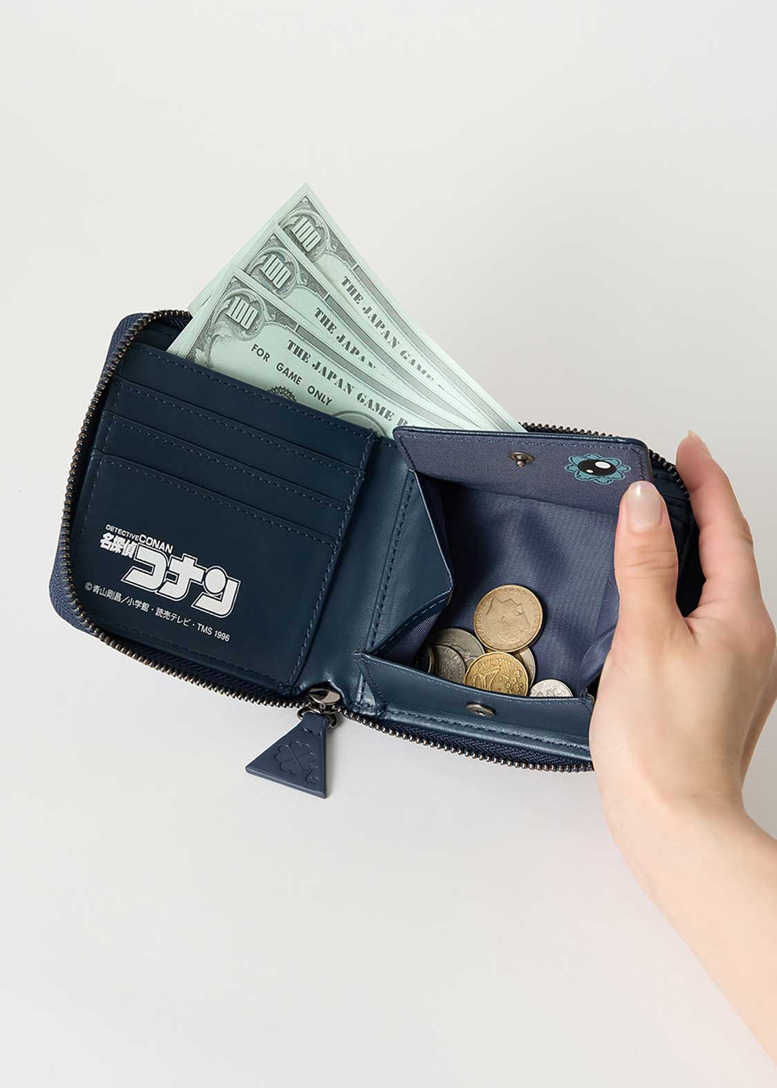 Detective Conan The Magician Under Moonlight Bifold Wallet Navy