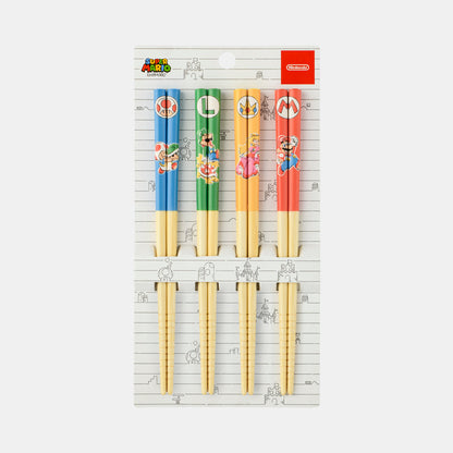 Nintendo Super Mario Family Life Chopsticks 4-Piece Set