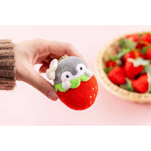 Koupen-chan inside Strawberry Plush Toy Keychain