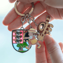 قم بتحميل الصورة في عارض الصور، Ghibli Museum Original Emblem Totoro Keychain Mei and the Cat Bus -Ghibli Museum Limited