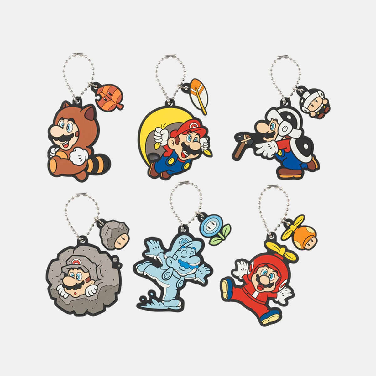 Nintendo Super Mario Power-Up Rubber Keychain Vol. 2