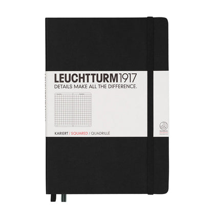 Leuchtturm1917 A5 Notebook 5mm Grid Journal Black 315928