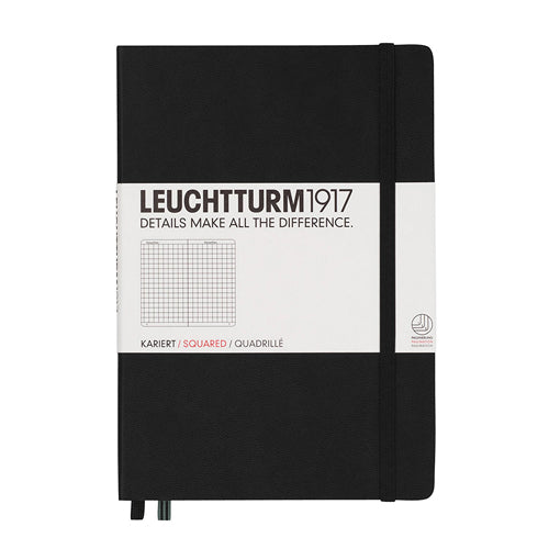 Leuchtturm1917 A5 Notebook 5mm Grid Journal Black 315928