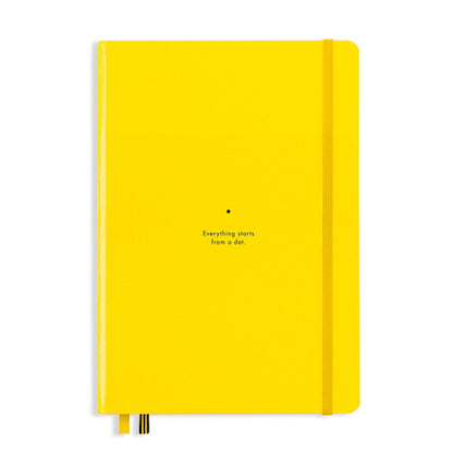 Leuchtturm1917 Bauhaus A5 Dotted Hardcover Notebook 8.3x5.7in Lemon
