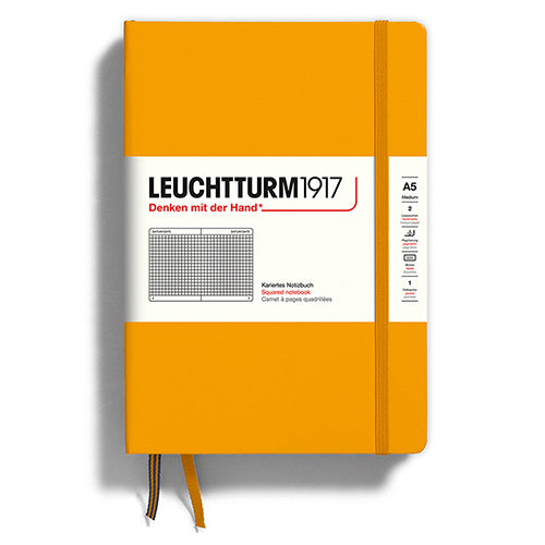 Leuchtturm1917 Medium A5 Hardcover Notebook Grid Rising Sun