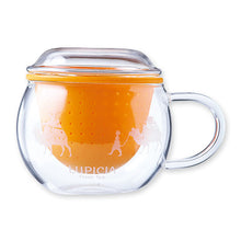 قم بتحميل الصورة في عارض الصور، Lupicia Original Designed Glass Tea Mug 330ml - Orange