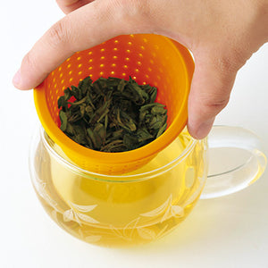 Lupicia Original Designed Glass Tea Mug 330ml - Orange