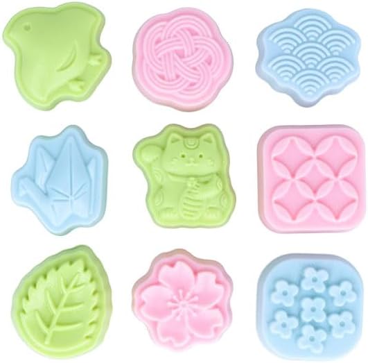 Sun-Star Stationery Wasanpon Stamp Set Japanese Pattern 9-Piece