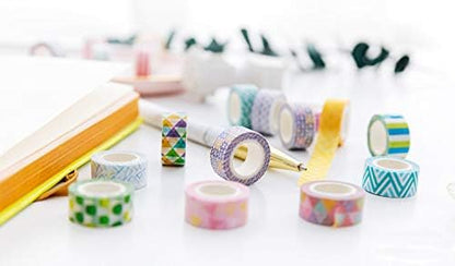Yubbaex Mini Washi Tape Set 0.4in Wide Decorative Masking Rolls