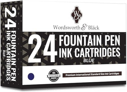 Wordsworth & Black Fountain Pen Ink Cartridges 24-Pack