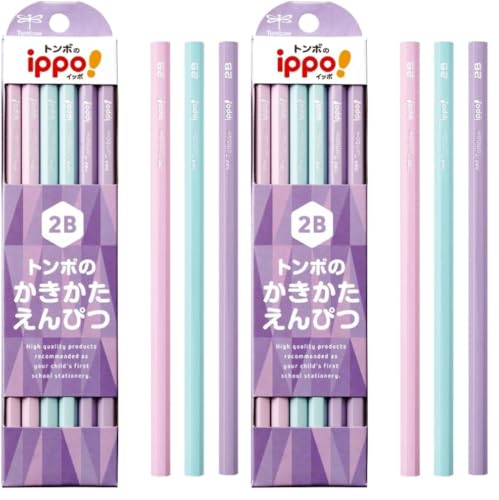 Tombow ippo! 2B Graphite Pencils Hexagonal Non-Character Design 12-Pack