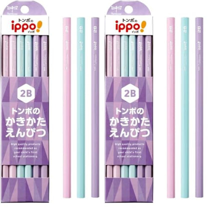 Tombow ippo! 2B Graphite Pencils Hexagonal Non-Character Design 12-Pack