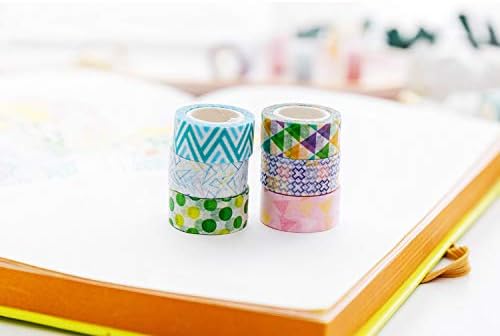 Yubbaex Mini Washi Tape Set 0.4in Wide Decorative Masking Rolls