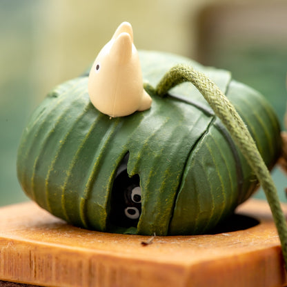 My Neighbor Totoro Korokoro Acorn Keychain Small Totoro and Makkuro Kurosuke