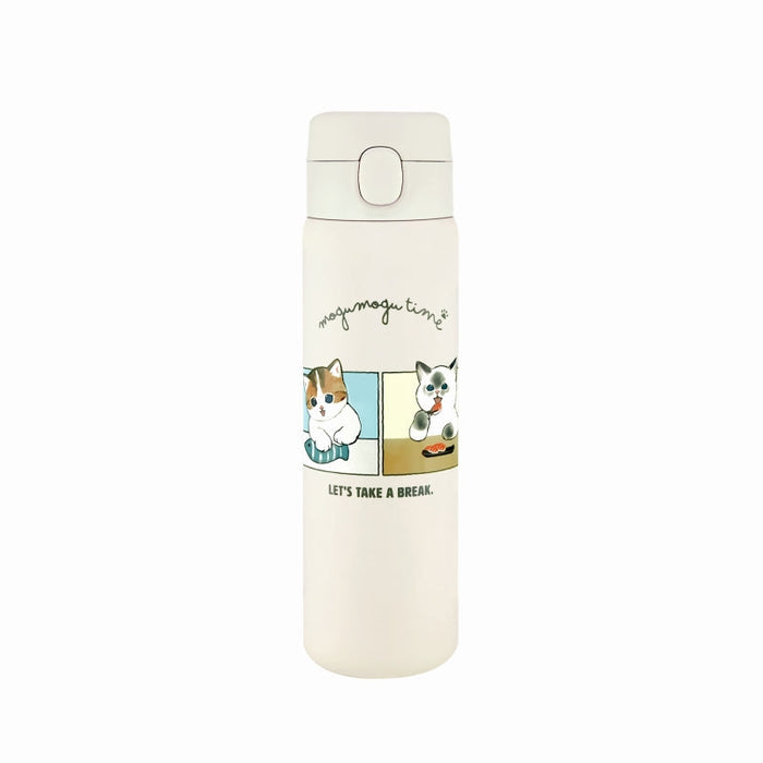 Toa Kinzoku Mofusand Stainless One-Push Water Bottle 480ml Sushi