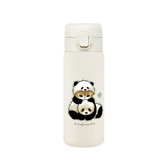 Mofusand Toa Kinzoku Stainless One-Push Bottle 350ml Panda Nyan
