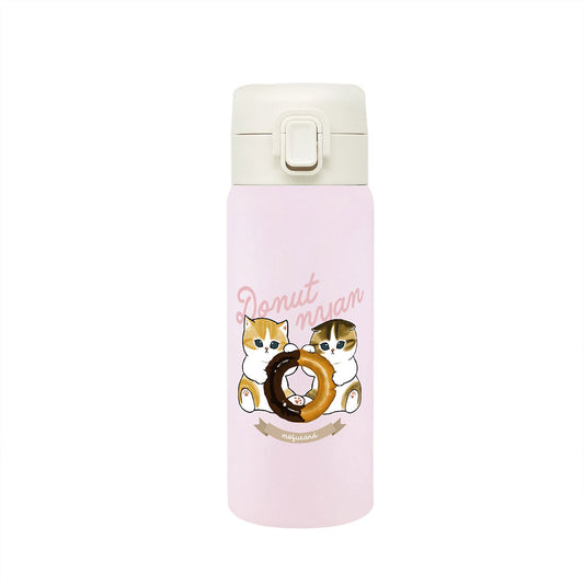 Mofusand Donut Cat One-Push Stainless Steel Water Bottle 350ml