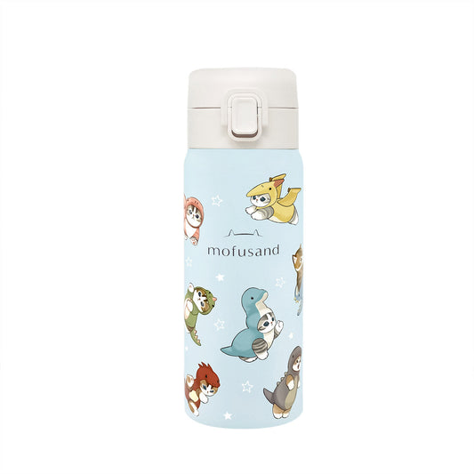 Toa Kinzoku mofusand Stainless One-Push Bottle 350ml Monster Cat Pattern