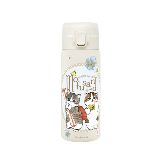 mofusand Stainless One-Push Water Bottle 350ml Departure Design