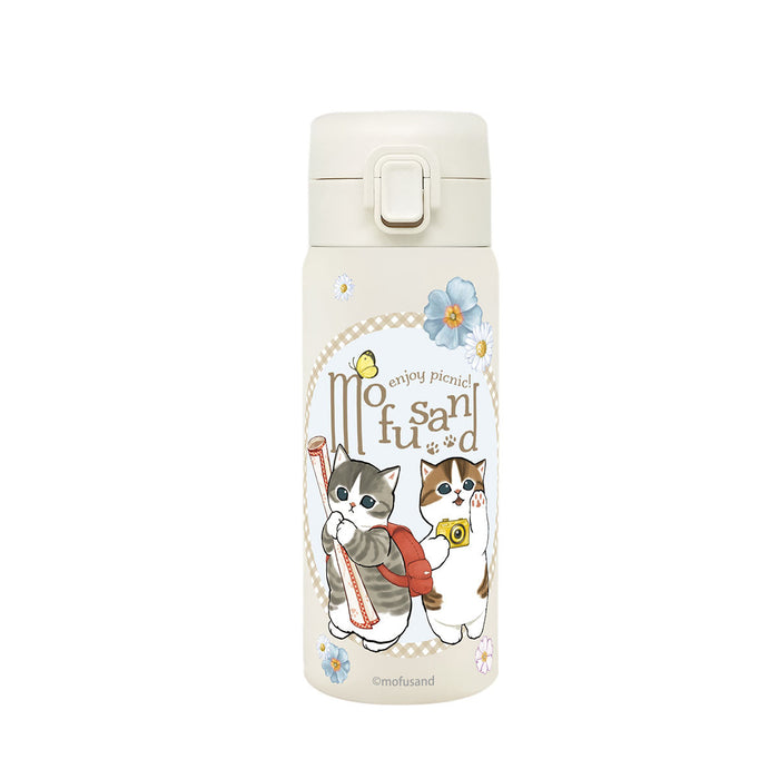 mofusand Stainless One-Push Water Bottle 350ml Departure Design
