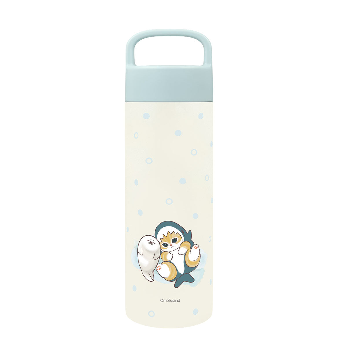 Mofusand Shark-Nyan Stainless Steel Water Bottle with Handle 500ml