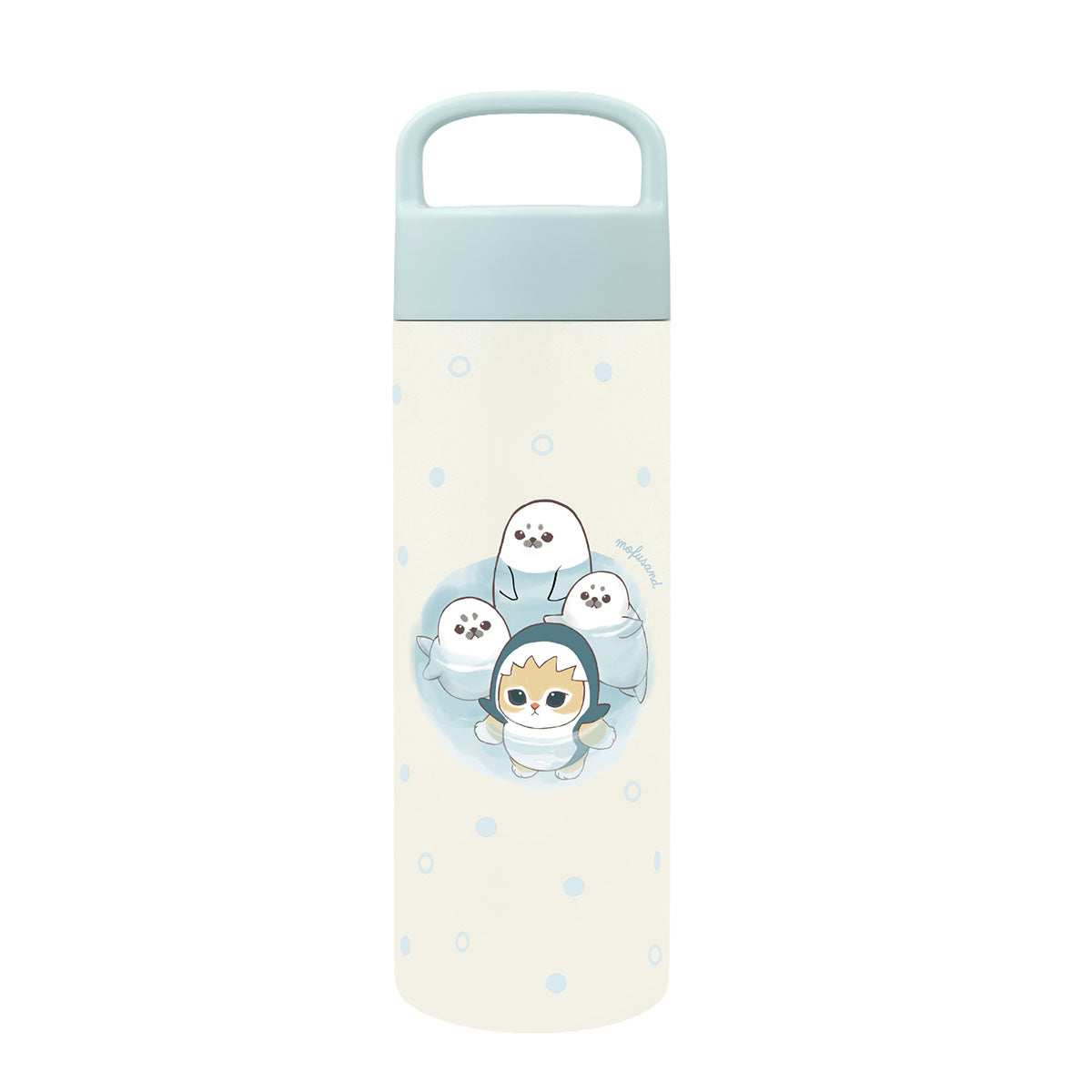 Mofusand Shark-Nyan Stainless Steel Water Bottle with Handle 500ml