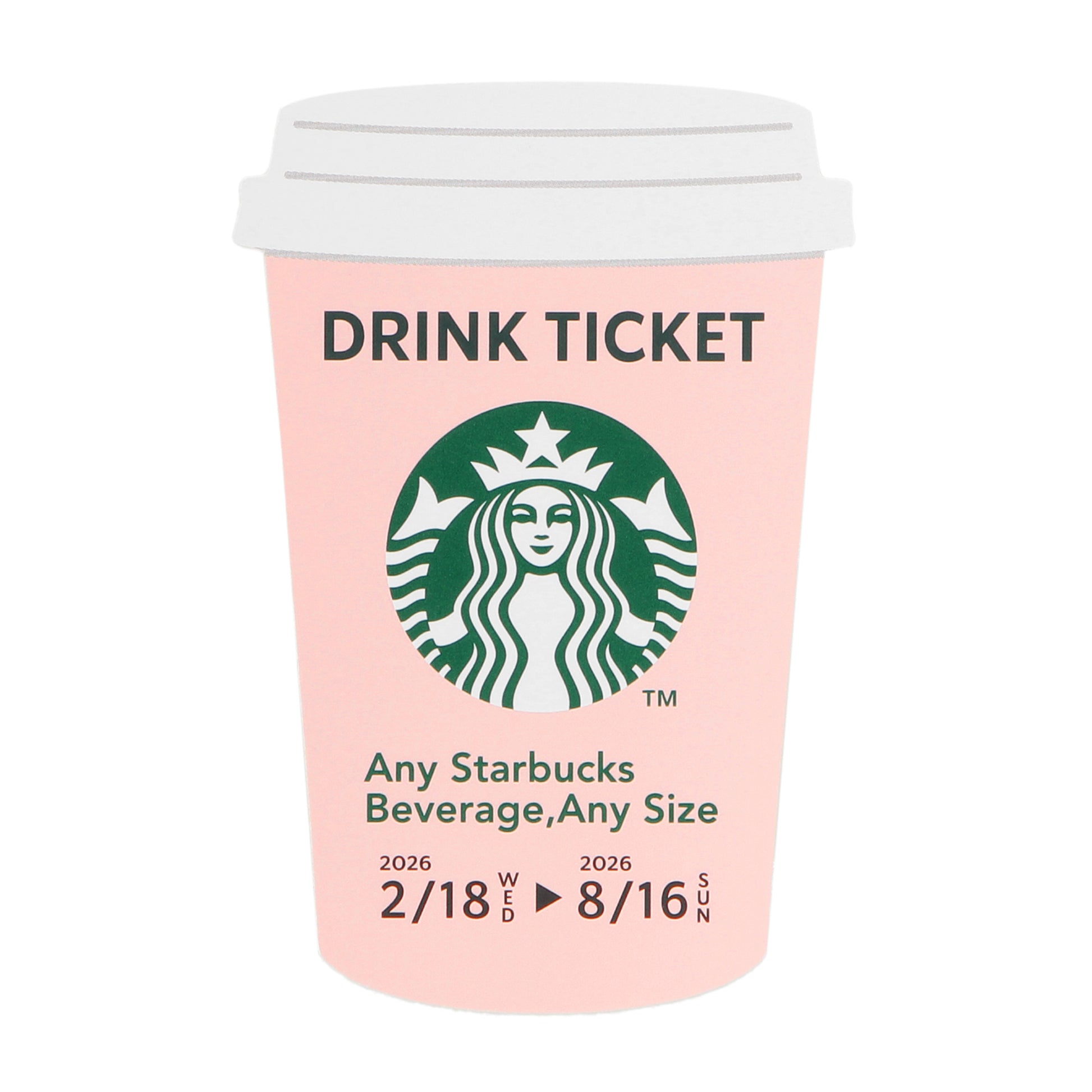 Starbucks SAKURA 2026 Pink Mini Pouch Gift with Drink Ticket