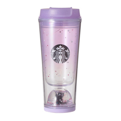 Starbucks Halloween Glow-in-the-Dark Cat Snow Dome Tumbler 12 fl oz