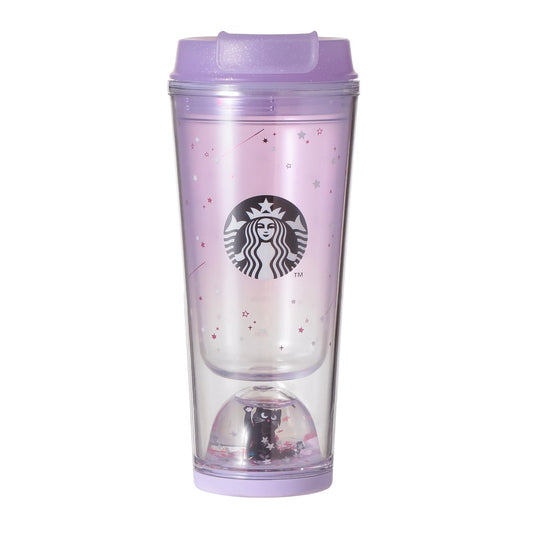 Starbucks Halloween Glow-in-the-Dark Cat Snow Dome Tumbler 12 fl oz