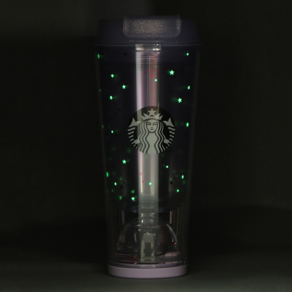 Starbucks Halloween Glow-in-the-Dark Cat Snow Dome Tumbler 12 fl oz