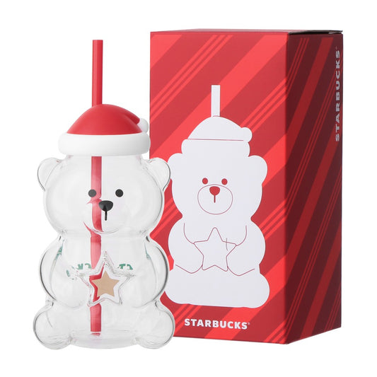 Starbucks Holiday 2026 Bearista Glass Tumbler with Gift Box 16 oz