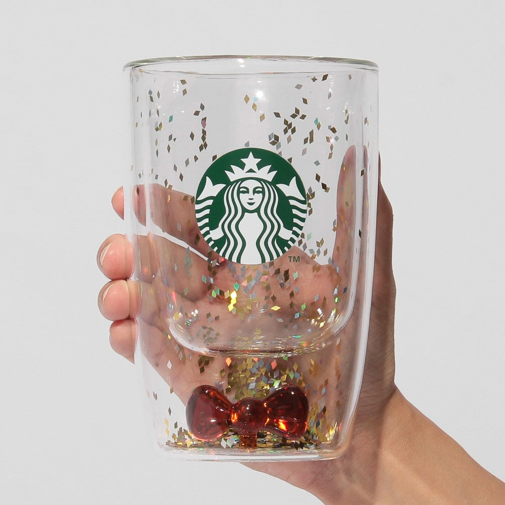 Starbucks Holiday 2026 Double Wall Ribbon Glass with Gift Box 12 oz