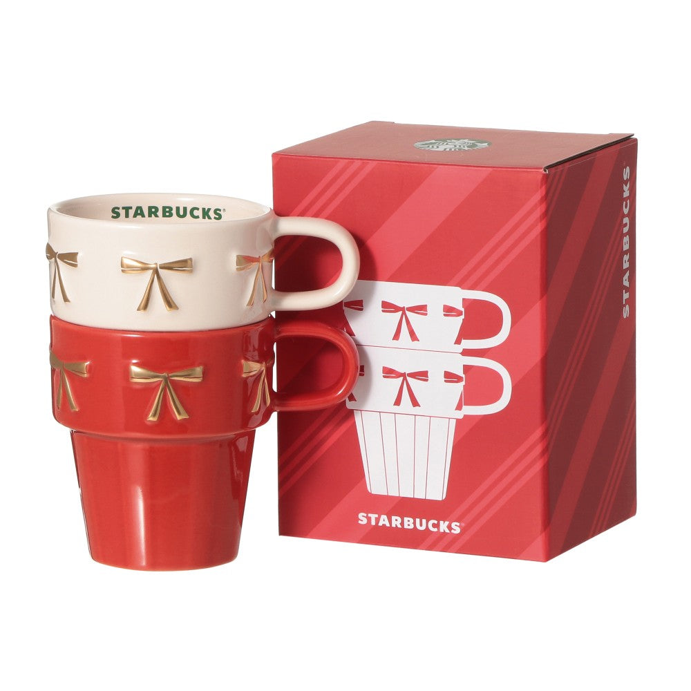 Starbucks Holiday 2026 Stacking Mug Pair Set 8 oz