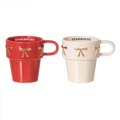 Starbucks Holiday 2026 Stacking Mug Pair Set 8 oz