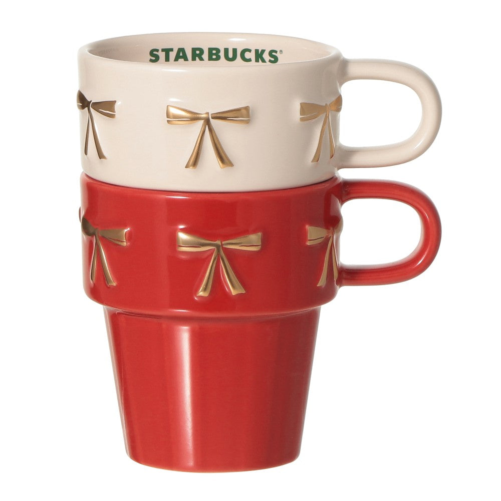 Starbucks Holiday 2026 Stacking Mug Pair Set 8 oz