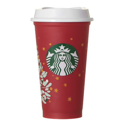 Starbucks Holiday 2026 Reusable Cup Tree 16 oz with Drink Hole Cap Bearista