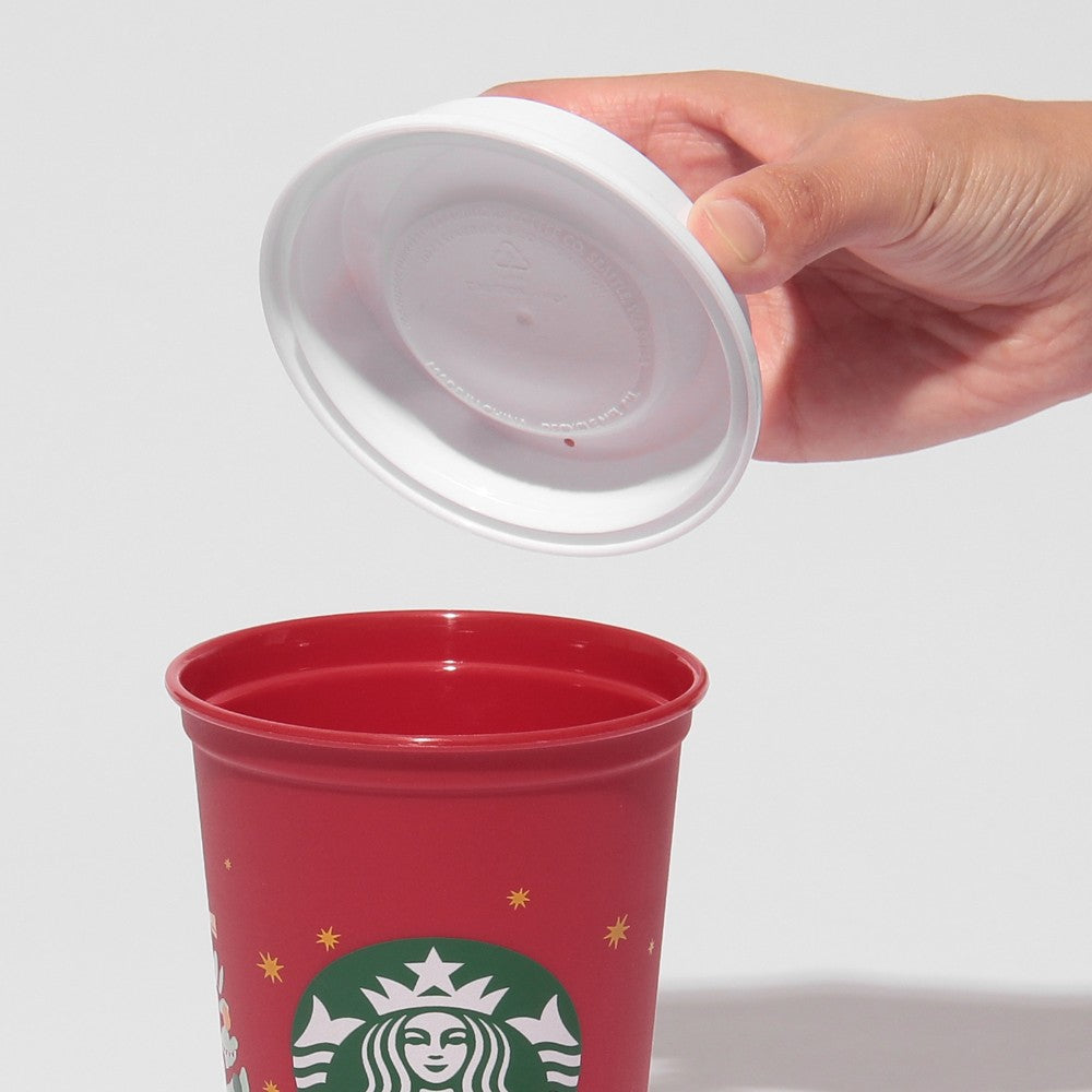Starbucks Holiday 2026 Reusable Cup Tree 16 oz with Drink Hole Cap Bearista