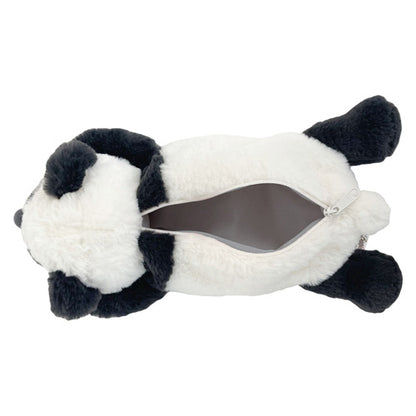 Bestever Wild Animal Pencil Case Panda Plush Soft Polyester