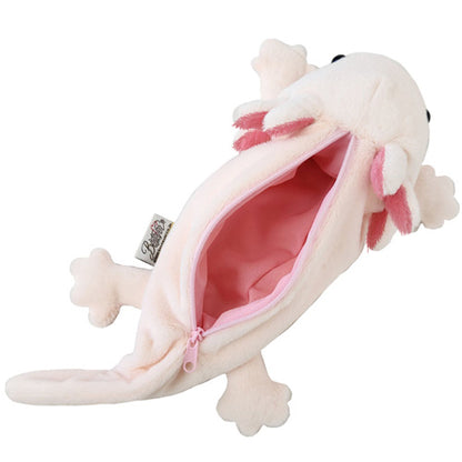Bestever Wild Animal Pencil Case Axolotl Plush Stationery Holder