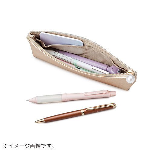 Hands Faux Leather Pencil Case Light Pink