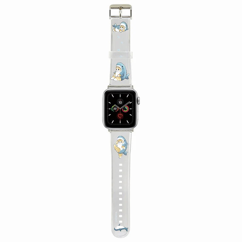 سوار ناعم متوافق مع ساعة Apple Watch مقاس 41/40/38 مم من Mofusand (شفاف)