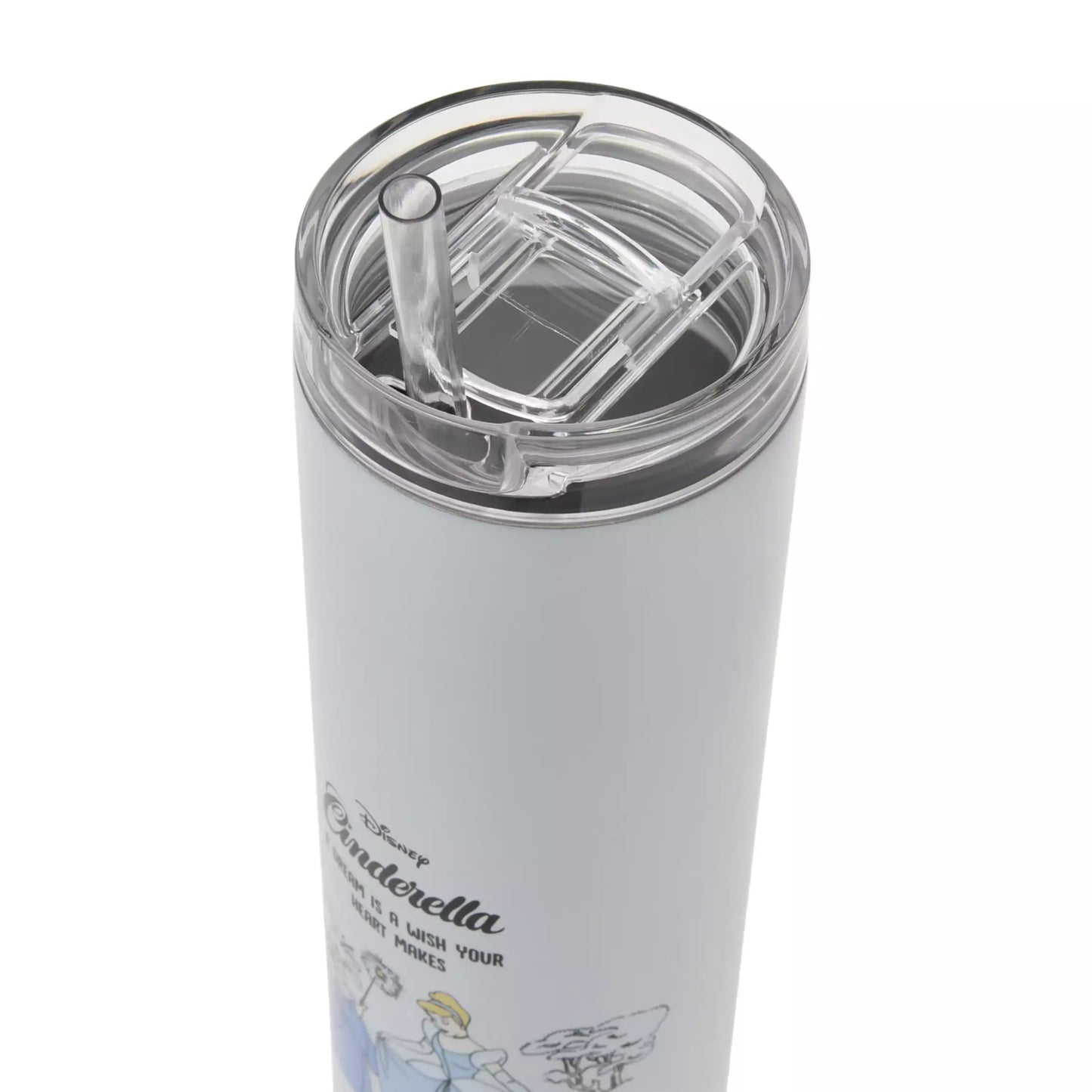 Cinderella Tumbler Stainless Steel with Straw Drinkware - Disney Store Japan