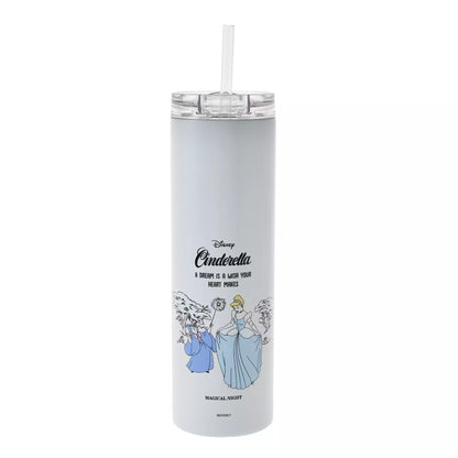 Cinderella Tumbler Stainless Steel with Straw Drinkware - Disney Store Japan