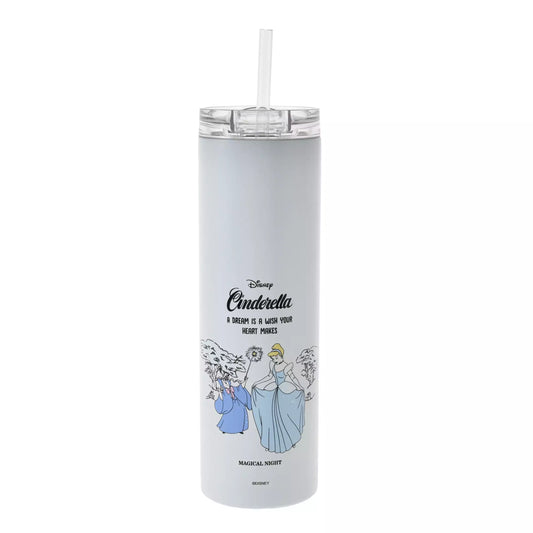 Cinderella Tumbler Stainless Steel with Straw Drinkware - Disney Store Japan
