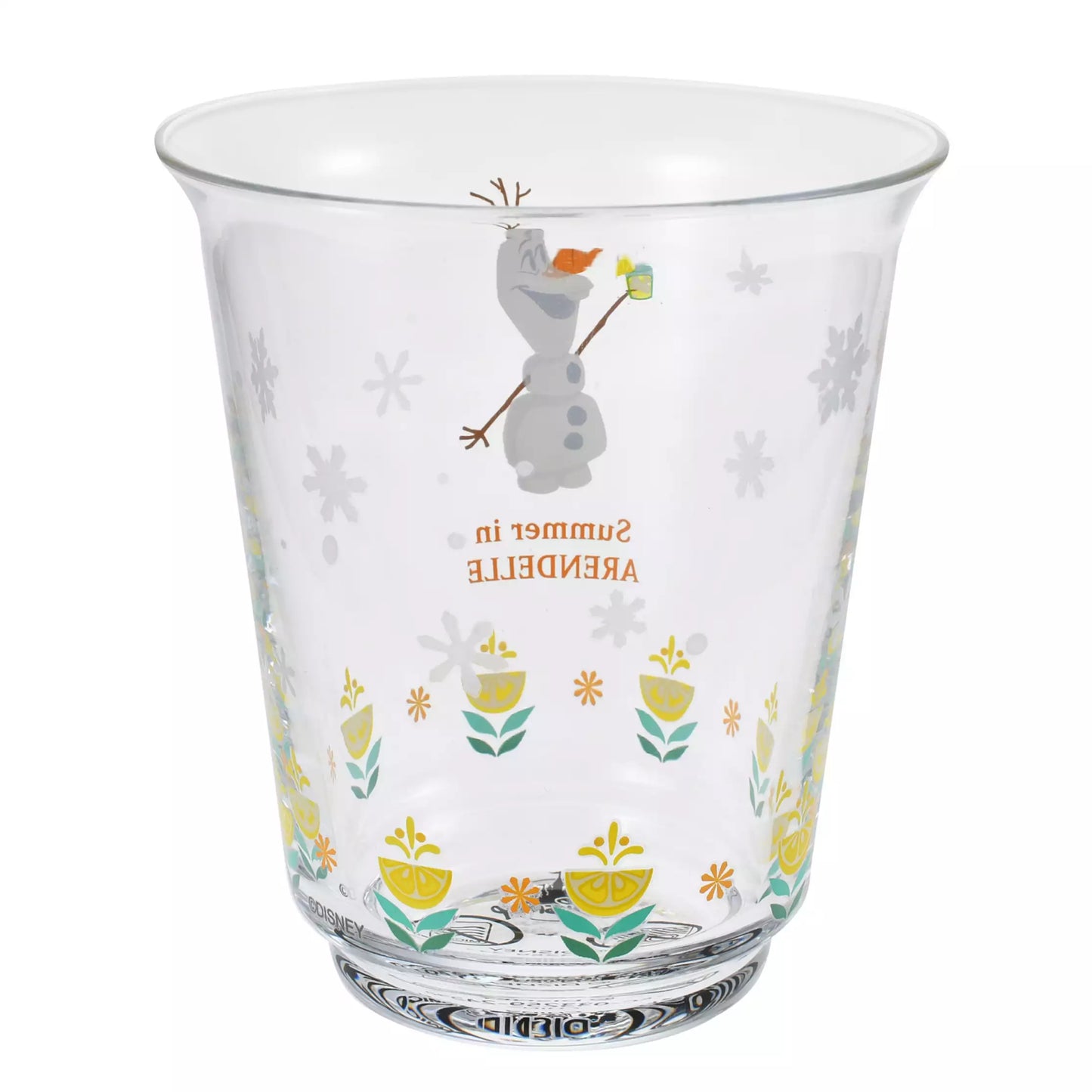 Olaf Glass Heat Resistant Glass Color Changing Summer in ARENDELLE Drinkware - Disney Store Japan