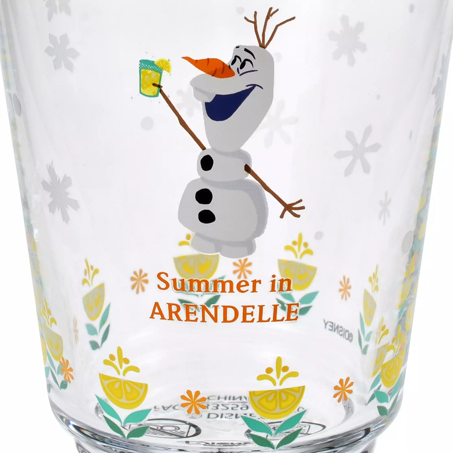 Olaf Glass Heat Resistant Glass Color Changing Summer in ARENDELLE Drinkware - Disney Store Japan