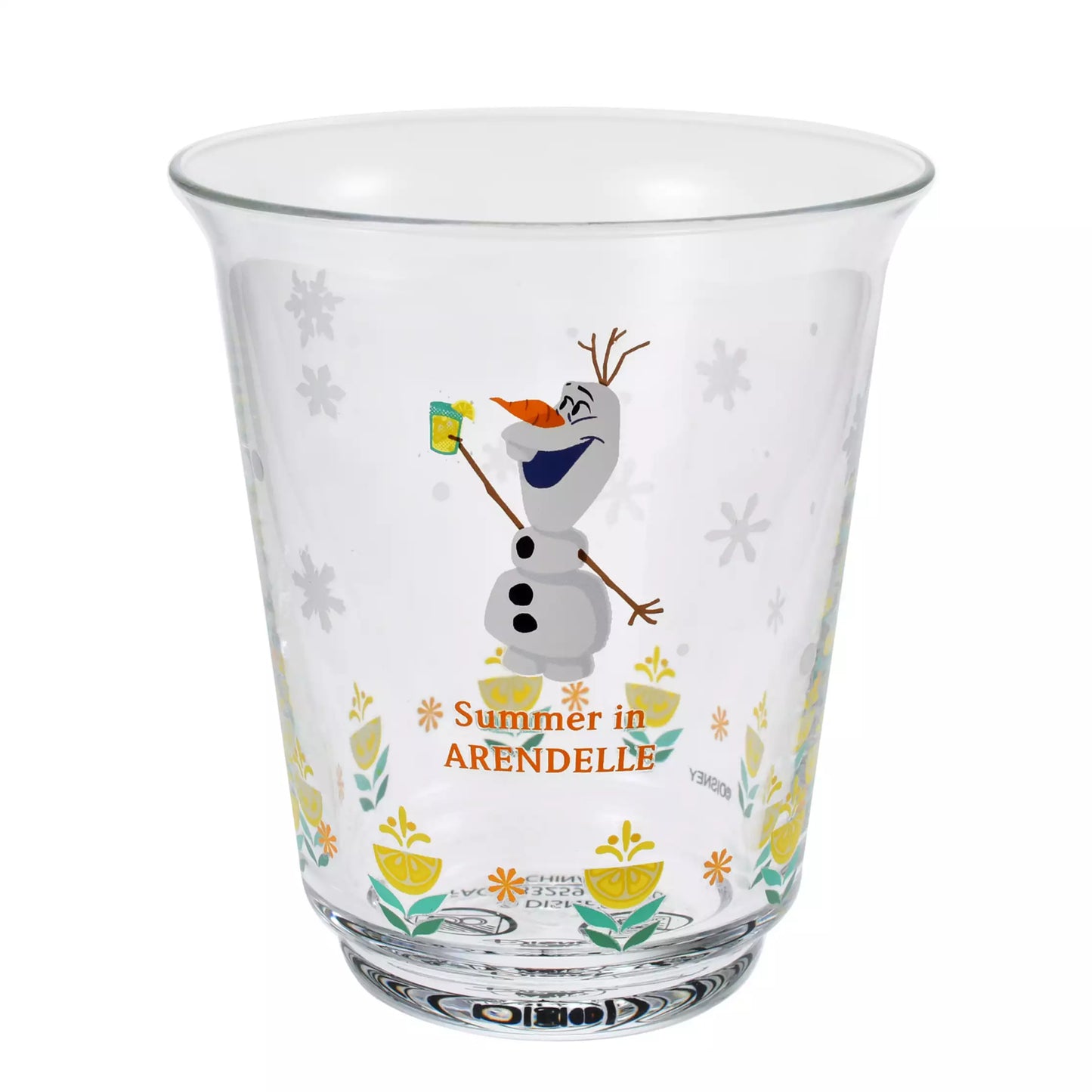 Olaf Glass Heat Resistant Glass Color Changing Summer in ARENDELLE Drinkware - Disney Store Japan