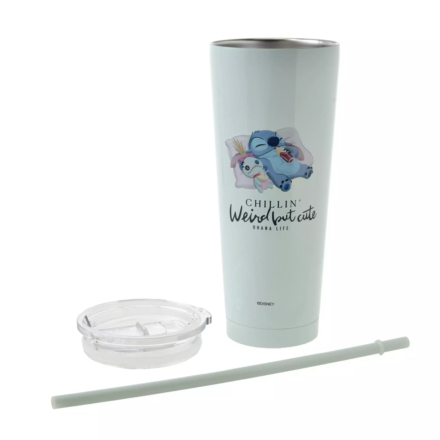 Stitch & Scrump Tumbler Stainless Steel with Straw 750ml - Disney Store Japan