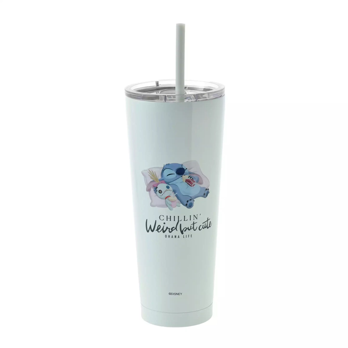Stitch & Scrump Tumbler Stainless Steel with Straw 750ml - Disney Store Japan